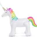 Jasonwell Unicorn Sprinkler Inflatable Water Sprinklers Outdoor Water Toys Inflatable Ginormous Unicorn Toys Yard Sprinkler for Kids (L)