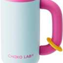 CHAKO LAB BaWang Insulated Stainless Steel Tumbler | Tumbler with Handle and Straw 33oz | Cup Holder Friendly for Travel | Leakproof Water Bottle | BPA-Free | 316 stainless steel liner| pinkblue