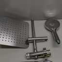 10 Inch High Pressure Rainfall Shower Head with Handheld Combo, 9 Setting Handheld Shower Head, Adjustable Height Shower Extension Arm and Slide Bar for Easy Reach - Chrome