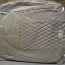 Beige Thick Nappa Leather Automotive Front Car Seat Covers Set of 2