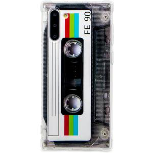 FAteam Case for Galaxy Note 10 with Reinforced Corners TPU Soft Bumper Retro Cassette Tape Case Compatible with Samsung Galaxy Note 10