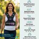 EMPOWER Weighted Vest for Women with Reflective Strips Fixed 8lbs, Adjustable 4-10lbs (4 in1) or Adjustable10-16lbs (4 in 1), Strengthen Muscles, Boost Bone Health, and Burn More Calories for Workout - Rucking Vest