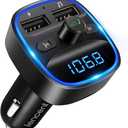 LENCENT FM Transmitter, Bluetooth FM Transmitter Wireless Radio Adapter Car Kit with Dual USB Charging, Audio Receiver Car Charger MP3 Player, Support Hands-Free Calling, TF Card & USB Disk