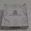 HappyHapi 12 Pcs Artificial Succulents Mini Fake Plants Unpotted Faux Succulent for Craft, Small Plastic Succulents Assortment in Flocked Green Floral Decor for Party, Cake, Garden & Outdoor