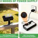 Solar Motion Sensor Light, 2-in-1 Magnetic & Adhesive Mount, 600LM Bright, 3 Modes, IP65 Waterproof, 1500mAh, Adjustable Angle, Easy No-Drill Installation for Outdoor/Indoor (Fence, Wall, Glass)