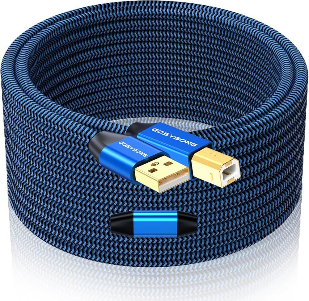 40ft Active USB Cable - High Speed Long Printer USB