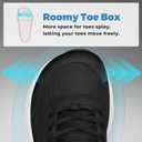 Womens Easy On Running Shoes Comfortable Walking Sneakers for Women with Anatomic Toe Box Breathable Tennis Shoes (7, Black/White)