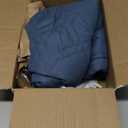 Ameritex Waterproof Blanket Reversible Dog Bed Cover Pet Blanket for Furniture Bed Couch Sofa (30x70 Inch, Navyblue)