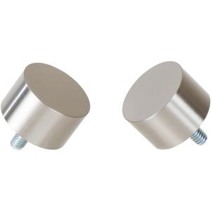 Ivilon End Cap Finials for Curtain Rods of 7/8 and 1 Inch Diameter Color Brushed Nickel