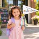First Day of School Flag, Kindergarten Back to School Pennants