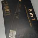 Yitrust 6 in 1 Hair Dryer Brush 60000RPM Blow Dryer Brush Upgrade Multi Hair Styling Tools Powerful Blow Out Auto Wrap Curlers Hot Air Brush Curling Wand Straightener Volumizer (Champagne Silver)