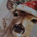 NTEUMM Christmas Wall Art, Printable Reindeer Still Life Painting, Rustic Christmas Decorative Art, Xmas Picture Print, Vintage Holiday Art Print Poster Canvas Roll 16x24 inch