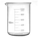 1000ml Beaker, Low Form Griffin, Boro. 3.3 Glass, Double Scale, Graduated, (Single) (1L)