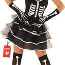 Fun Shack Adult Skeleton Costume Dress for Women, Tutu Dress, Halloween Outfit (Medium)