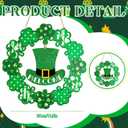 St. Patrick's Day Wooden Door Wreath St Patricks Day Decorations for Front Door Sign Wall Signs Shamrock Clover Spring Decoration for Home Mantel Office Irish Day Party Supplies