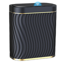 steo spce Automatic Motion Sensor Bathroom Small Trash Can with Lid, 2.6 Gallon Black Touchless Slim Garbage Can, Smart Waterproof Trash Bin for Bedroom, Restroom, Living Room, Office