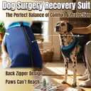 T'CHAQUE Dog Surgery Suit for Dogs After Surgery, Dog Onesie for Spay Surgery Female, Anti Licking Rear Leg Sleeve,Bodysuit for Abdominal Wounds Skin Disease,Substitute E-Collar & Cone,Navy Blue,3XL