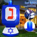MICOCAH 6 FT Hanukkah Inflatables Outdoor Decorations, Inflatable Dreidel Built-in LED Lights Blow Up Yard Decoration, Hanukkah Decorations for Home Garden Lawn Hanukkah Decor Holiday Party, G6-3