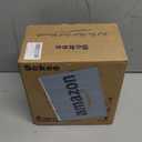 Sckee Wood Stove Fan, Heat Powered Fireplace Fan with Bracket Compatible for Log Burner Wood Burning Stove Accessory for Camping Outdoor Indoor Use (Black)