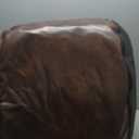 HIGOGOGO Round Stuffed Pouf Ottoman, Pu Leather Poufs with Foam Chunk Filling, Furry and Fluffy Pouf Foot Stool Storage Ottoman, 26 X 18 Floor Poufs Foot Rest for Living Room,Dark Brown