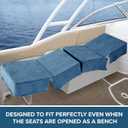 Hudson Comfort Back to Back Boat Seat Covers - Super Soft Microfiber Stretchable Fabric, Replacement Boat Covers for Damaged Seats, Blue (Back to Back Boat Seat Covers, 1, Count)
