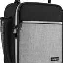 Lunch Bag, Durable Insulated Lunch Box Reusable Adults Tote Bag Lunch Box Durable Reusable for Adults (Black-Light Gray)