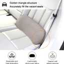 Zpana Car Lumbar Support Pillow, Memory Foam Vehicle Seat Lower Back Support Cushion for Back Pain Relief & Sciatica, Comfortable Auto Driver Seat Pad, Universal for Vehicles (Light Gray)
