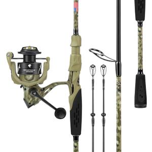 KastKing Spartacus Defender Twin-tip Fishing Rod & Reel Combo, 6ft 6in, ML, 2000 Reel