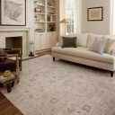 Loloi Chris Loves Julia Louisa Collection LOI01 Oatmeal/Stone 5'3" x 7'6", .38" Pile Height, Area Rug