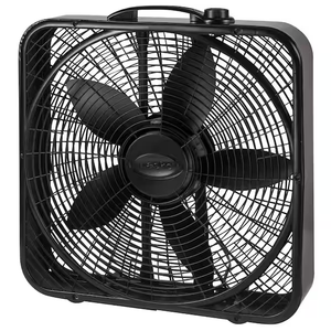 Lasko
20 in. 3-Speed Power Plus Black Box Fan with Innovative Wind Ring and Weather Shield Motor