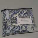 Verdusa Women's Floral Print Backless Ruffle Hem Cami Top Sleeveless Layered Halter Camisole (Medium, Blue and White)