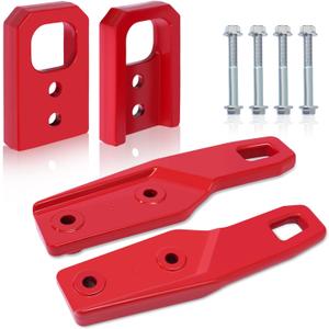 Front and Rear Tow Hooks Compatible with Toyota Tacoma 2024 2025 2026, Left and Right Red