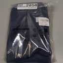 MIULEE 84" Long Scalloped Shower Curtain Linen Textured with 12 Metal Hooks Cute Extra Long Heavy Duty Washable Waterproof Cloth Shower Curtains with Black Border for Bathroom Hotel Bathtub,Navy Blue