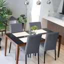 Chair Covers, Stretch Dining Room Chair Covers Set of 4, Removable Washable Slipcovers for Dining Chairs, Hotel, Ceremony, Grey