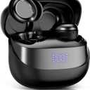 Sleep Earbuds Bluetooth in Ear Light-Weight Headphones, Mini Sleep Headphones Small Design for Side Sleepers, 47H Playtime with Charging Case, Clear Calls Earphones, Pure Black