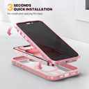 Diaclara Magnetic Designed for iPhone 15 Plus Case, Full Body Rugged Case with Built-in Privacy Touch Sensitive Anti-Scratch Screen Protector, with Camera Lens Protector (Coral Pink)