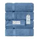 SALBAKOS 100% Turkish Cotton Bath Mat Set 2-Piece - 20x34 inch, Hotel & Spa Collection, Soft, Absorbent, Long Lasting, Durable Bathroom Rugs | Made in Turkey (Blue, 2 Bath Mats)