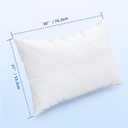 JMU 100PCS Disposable Pillow Case 21" x 30", Tissue/Poly Medical Pillow Covers Sleeves, White