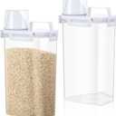 Teenyyou 2 Pcs Cat Litter Storage Container with Airtight Lid and Handle Cat Litter Storage Bin with Spout Sealable Heavy Duty Bucket