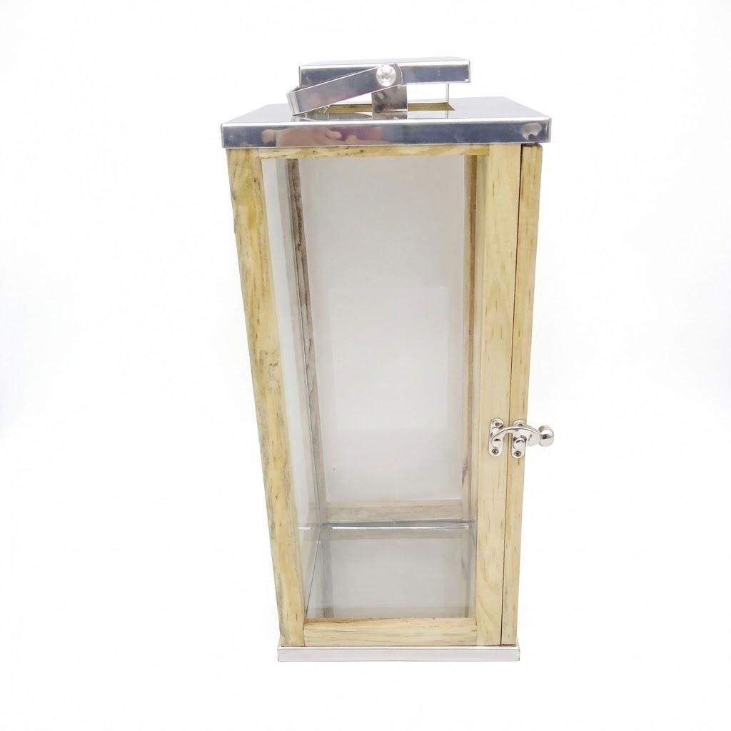 HD Designs Metal & Wood Lantern, 14 in 