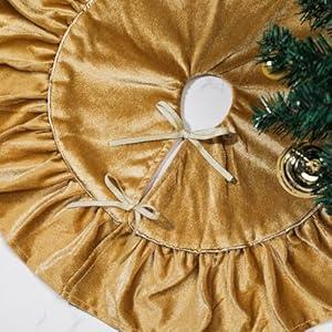 Mini Christmas Tree Skirt Velvet Plush Tiny 20 Inch Navy Blue Vintage Christmas Tree Skirts Luxury Miniature Farmhouse Xmas Decorations for Home Party Winter