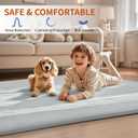 ACOMOPACK Baby Play Mat for Floor,1.3" Thick Memory Foam Area Rug for Living Room,Soft Velvet Crawling with Non-Slip Bottom for Kid,Toddler,79"157" Tummy Time Nursery Rugs,YogaLight Grey