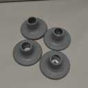 4 PCS Replacement Feet Caps for Bedside Commode Seat, 1-1/8" I.D Rubber Feet Pads Universal Fit Shower Chair, Bath Bench Legs, Toilet Seat Leg Tips Large Suction Cup Feet for Commode Chair