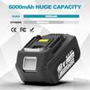 6.0Ah Battery Replacement for Makita 18V Battery Compatible with 18 Volt BL1860B BL1850B BL1840B BL1830B BL1815B Batteries