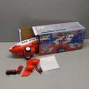 Dwi Dowellin Airplane Toy with Fire Truck Cars and Play Mat,Plane with Lights and Sounds for 3 + Years Old Boys and Girls