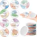 Y1tvei Spanish Watercolor Bible Mirrors - 36Pcs Watercolor Bible Verse Mini Compact Mirror Colorful Small Portable Round Pocket Mirror for Women Purse Christian Inspirational Church Party Favors Gifts