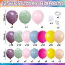 Spring Balloons Garland Arch Kit, 122 Pcs Flower Wildflower Party Balloons | Hot Pink Green Yellow Purple Blue Beige Balloons For Boho Modern Shower Baby In Bloom Birthday Spring Garden Party Decoration
