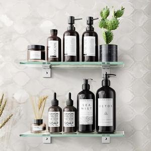 Bakzon Shower Caddy, 100% Rustproof Shower Shelves for Inside Shower, No Drilling Bathroom Organizers and Storage, 1 Pack Large Capacity Bathroom Shelves for Kitchen & Home Decor