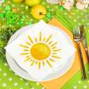 Yeaqee 100 Pieces Sun Party Napkins 13' x 13' Sunshine Napkins First Trip Around the Napkin for Sun Theme Party Favors Disposable Luncheon for Boho Birthday Wedding Supplies