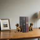 Book Ends for Shelves to Hold Books Heavy Duty,Decorative Bookend for Bookshelf Dcor,Cute Animal Dog Book Stopper Labrador Retriever Statues for Home, Office Desk Decoration,1pair